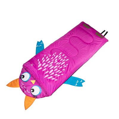 China Envelope Type Soft Thicken Cartoon Cute Pink Children Warm Coldproof Kids Sleeping Bag for sale