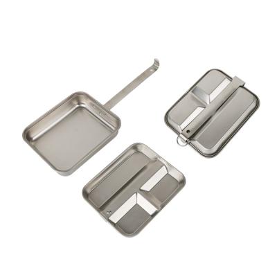 China Military Hot Food Box For Lunch Box 304 Food Grade Stainless Steel Army Lunch Box for sale