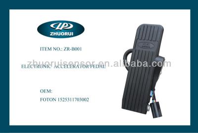 China Plastic electronic ccelerator pedal assembly ZR-B001 for Foton Oman trucks 1525311703002 for sale