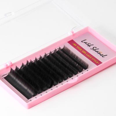 China Soft/Natural Softer/Light Weight/Durable/Stable Curl/Fluffy/Premium 0.15 Volume Fans 0.2 Matte Black Flat Ellipse Individual Eyelash Extensions Natural Soft Volume Slots Full Tips False Flat Lashes for sale