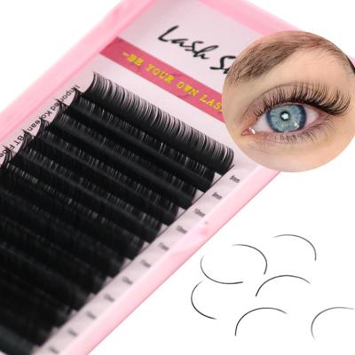 China Soft/softer natural/light weight/durable/curl/stable fluffy/volume fans sell 0.03 0.05 0.07 Classic Ellipse Matte Flat Lash Extension Trays Individual Bulk Natural False Eyelash Extensions Wholesale long for sale