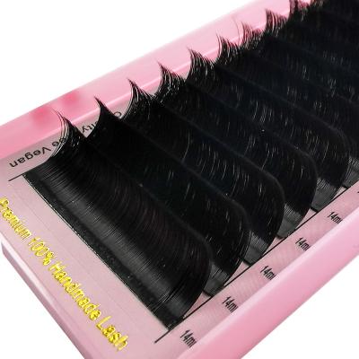 China Soft/Natural Softer/Light Weight/Durable/Stable Curl/Best Fluffy/Volume Individual Handmade Fans Selling 0.05 0.03 8-15 BLENDS J Since Ciglia Cashmere Easy Fan Blooming Eyelash Extensions C eyelash extension for sale