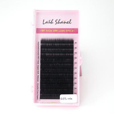 China Soft/softer natural/light weight/durable/curl/stable fluffy/volume fans wholesale volume classic flat lash 0.05 False Individual Mink Eyelash Extension Professional Silk Lash Extensions Manufacturer for sale