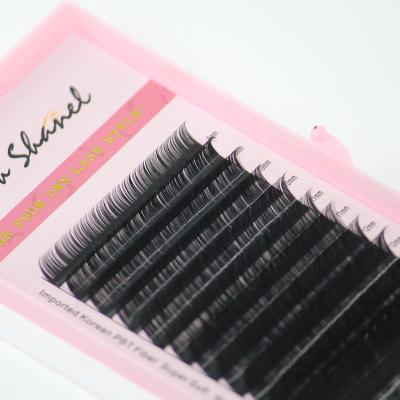 China Soft/Softer Natural/Light Weight/Durable/Curl/Fluffy Steady/Volume Fans 0.07 0.15 Russian Silk Fans Lash Extensions Mink Volume Premade Individual Lash Extensions Classic Matt Dark Black Private Label for sale