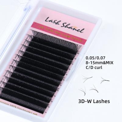 China Soft/Softer Natural/Light Weight/Durable/Curl/Fluffy Steady/Volume Fans Three Four Five Individual Wholesale Black Foil W Y Eyelash Extension Wick 3d 4d 5d Black Clover Lash sellers for sale