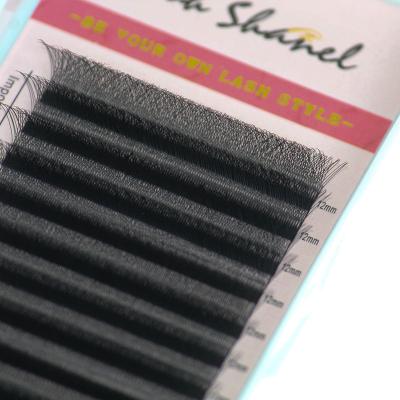 China Soft/Softer Natural/Light Weight/Durable/Curl/Fluffy Steady/Volume Fans Wholesale Lash Fan 4D 3D W Lash Eyelash Extension Premade Fan 0.07 Faux Mink Matte Black W YY Lash Fan 18 Dual Density Mix Supplier -12mm from C cc for sale