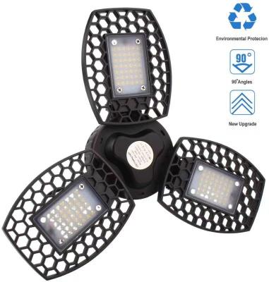 China Customized High Intensity Garage Light Hexagon Light/Folding 8000Lm LED Garage Extractor Lights Ceiling LED Light for sale