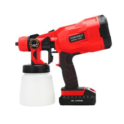 China Handheld Rechargeable Battery Operated Paint Sprayer Electric Cordless Spray Gun for sale