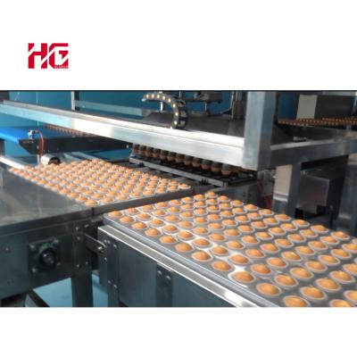 China Snack Factory Hg Cake Production Line Stainless Steel Training Cupcake Equipment Gas Oven Muffin Machine for sale