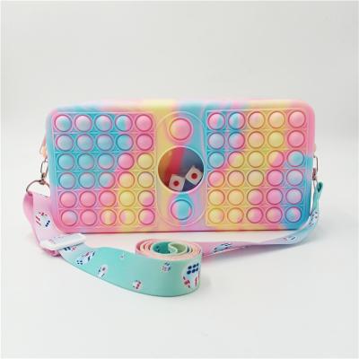 China Relief Effort Kawaii Coin Purse Arrival Silicone Pencil Case Stationary Bag Popit Chill Bag Sensory Toys for sale