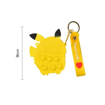 China New Stress Relief Stress Snap Popite Poppite Decompression Coin Purse Busy Person Sensory Storage Bag Poppet Silicone Push Bubble Stationery for sale