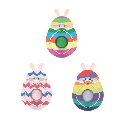 China Easter Squeeze Eggs Easter Bunny Egg Bubble Stress Relief Toy Silicone Stress Relief Stress Relief Toy 2022 New for sale