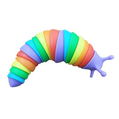 China DIY Toy Set TikTok Noise Decompression Toys Interesting Educational Ingot Swirl Fun Jointed Snail Toy Fidget Slug Toys Sensory Friendly for sale