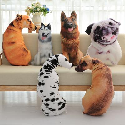 China Wonderful Gift Tik Tok Hot Sale Eco-Friendly Wholesale 3D Dog Shaped Soft Plush Stuffed Pillow for sale