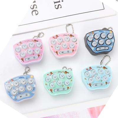 China Wonderful Gift Stir Key Mini Pocket Beat-a-mole Decompression Key Cartoon Cute Pendant Game Gift Creative for sale