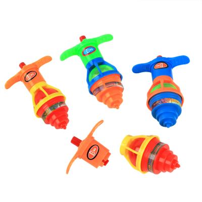 China 2021 New Arrival Luxury Funny Children's Tiktok Hot Sale Kids Flash Toy With Lights High Quality Bounce Spinning Top Toys for sale