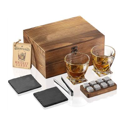 China Wonderful Viable Whiskey Ice Cube Stone Natural Soap Stone And Wooden Box Package Gift Set Whiskey Stone Granite With Glasses for sale