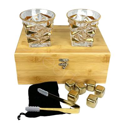 China Viable newcomer custom ice cubes and 304 stainless steel cooling stone whiskey and ice cube set for sale