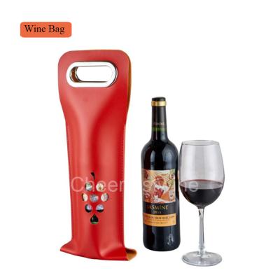 China Luxury Single Cavity Design Grape Shaped Wine Bottle Bag For 750ml Red Wine for sale