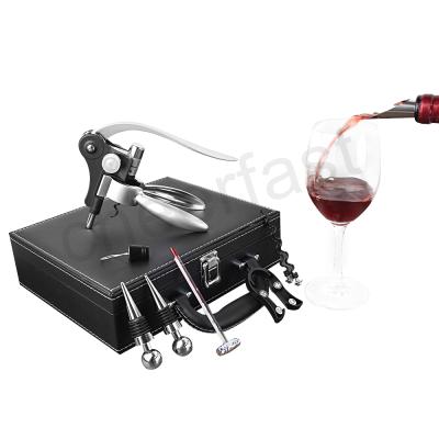 China Customized Viable Rabbit Opener Corkscrew Kit 9pcs Accessories Gift Set and 9 Pieces Wine Corkscrew Kit for sale