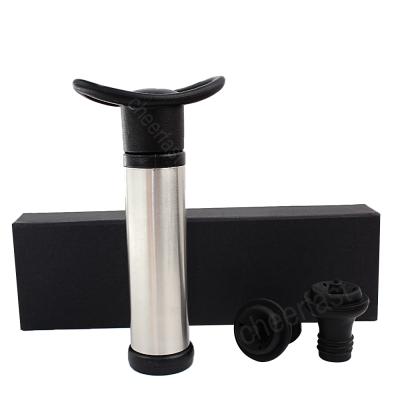 China Vacuum pump stopper to keep cool popular wine sales wine compressor silicone bottle stopper silver stainless steel vacuum wine stopper pump for sale