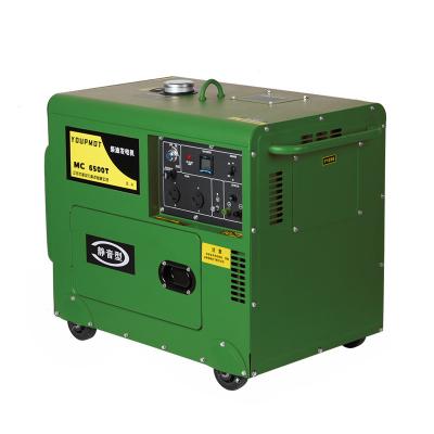 China small silent air cooled diesel generator made in china MC6500T for sale