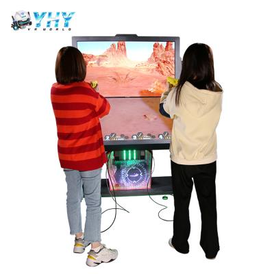 China Jonge geitjes 4 Spelers Infrarood Schietend Arcade Games With Double Screen Te koop