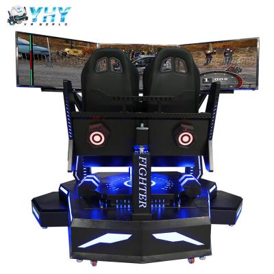 China VR Zone 3 Screen Driving Simulator One Player Acrylic Led Light 3 Dof Electric Cylinder zu verkaufen