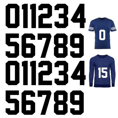 China Eco-fridendly Washable High Quality Low Price Heat Transfer Letter Soccer Custom Number Logo For Jersey for sale