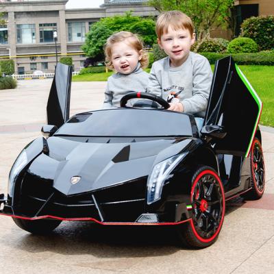 China With Authorized Veneno Lamborghini 12v ride 2021big size front on car children electric car toys sports car 2 seats for sale