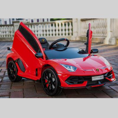 China Multifunctional Steering Wheel with Music Effects Authorized Lamborghini Kids Electric Four-Wheel Remote Control Baby Toy Car Remote Control Ride on Sports Car to Drive for sale