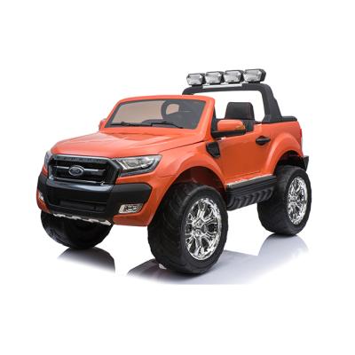 China Multifunctional Steering Wheel With Music Effects Authorized Ford Ranger Plastic Material Radio Control Toy For Children 2 Seaters Electric Four-wheeled Car for sale