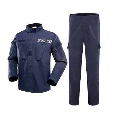 China Navy Blue Breathable ACU Police Uniform Shirt Security Uniform for sale