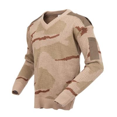 China Desert Camouflage Tri Color Middle East Anti-pilling Tank Top Pullover Military Army Sweater for sale