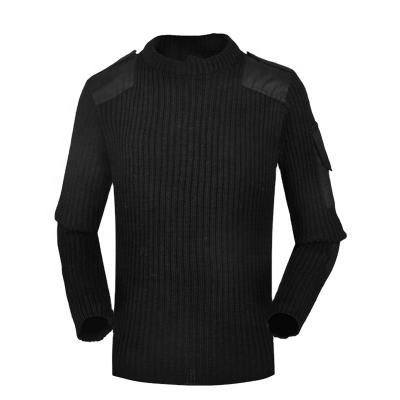 China Breathable Police Wool Outdoor Men Shirt Clothing Winter Black Sweater for sale