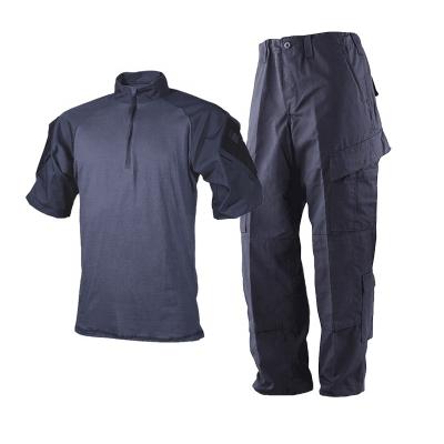 China Rip-Stop Navy Blue Police Action Fighting Frog Suit Fast Pants for sale