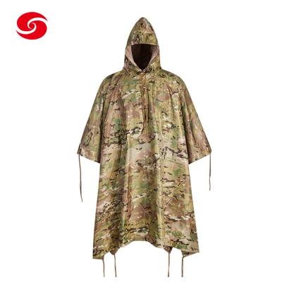 China Outdoor Military Camouflage Poncho Raincoat Multicam Singlet Rainwear Rainwear Suit for sale