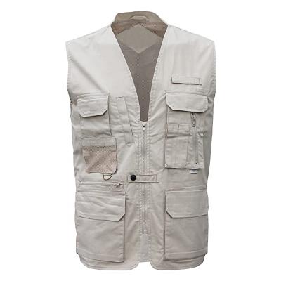 China Sustainable Fashion Cotton And Polyester Custom Multi Pocket Outdoor Breathable Up To Date Fishing Vest for sale