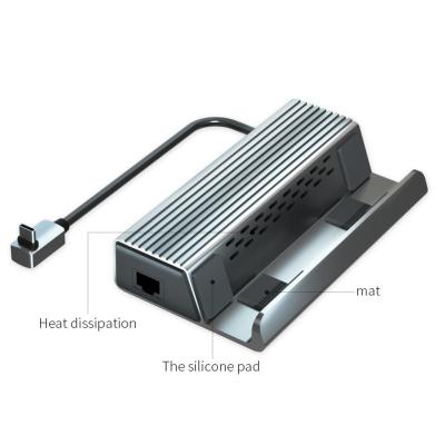 China Valve Steam Deck Accessories -HB0602 HB0603 Docking Station for Steam Deck 6 in1 Hub Steam Deck Dock Stand with Ethernet 1000M HDMI 4K PD 3.0 Fast Charging Steam Deck Dock for sale