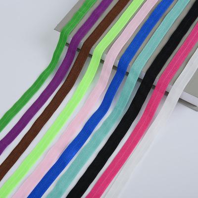 China Low Moq Workable 1.5cm Fold Over Elastic Band Nylon Elastic Edging Bands Web Band Clothing Garment Accessories For Sewing for sale