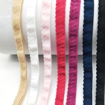 China One 11mm Flat Nylon Elastic Band Workable Elastic Band For Underwear Shoulder Strap Edge Fold Bra Web Elastic Band DIY Lace Up Sewing for sale