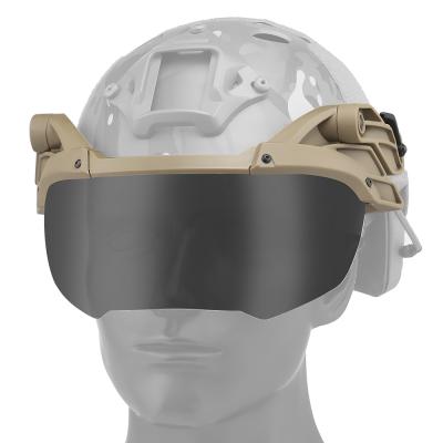 China Military Helmet Flip Glasses With Configure Filter and Clear Lens 23*17*9.5cm for sale