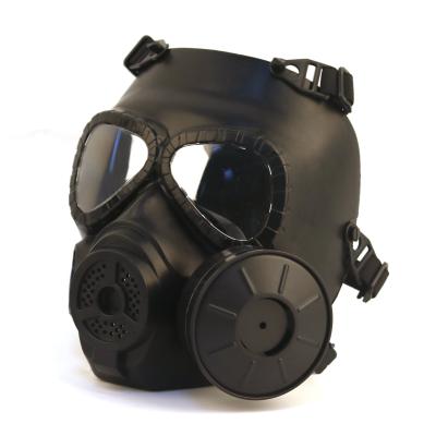 China Plastic Breathable Tactical Double Fan Filter Gas Mask Cosplay CS Airsoft Safety Military Protective Mask for sale