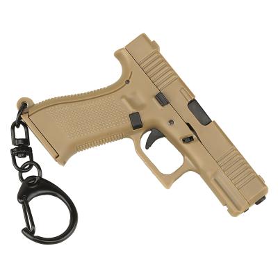 China Glock 45 Pistol Gun Shape Weapon Model Keychain Tactical Keychain Plastic with Movable Lever and Magazine for sale