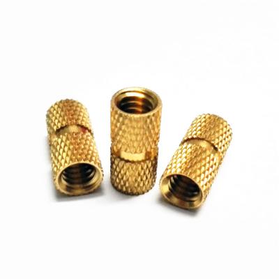 China Plastic Mold Cast-in Brass Insert Nut With Sharp Knurling For Plastic for sale