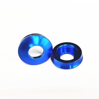 China OEM Milled Custom Anodizing Colored Aluminum Countersunk Gasket for sale