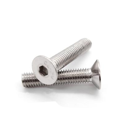 China Flat Hex Socket Countersunk Head Screw M2M3M4M5M6M8M10 Flat Head Screw for sale