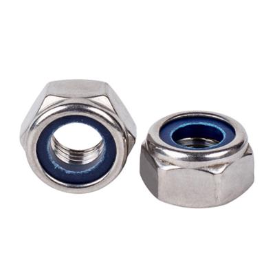 China Heavy Industry Stainless Steel Nylon Hex Lock Nut Insert Hex Lock Nut for sale