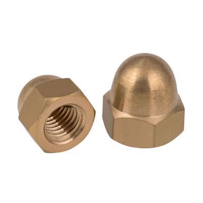 China Heavy Industry OEM Hex Brass Cap Nut Hex Dome Brass Nut for sale