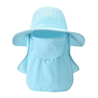 China Quick-Drying Sunscreen Hat Outdoor Breathable Sunscreen Fisherman Hat Summer Sunshade Men Female Face-Tarpaulin Hat for sale